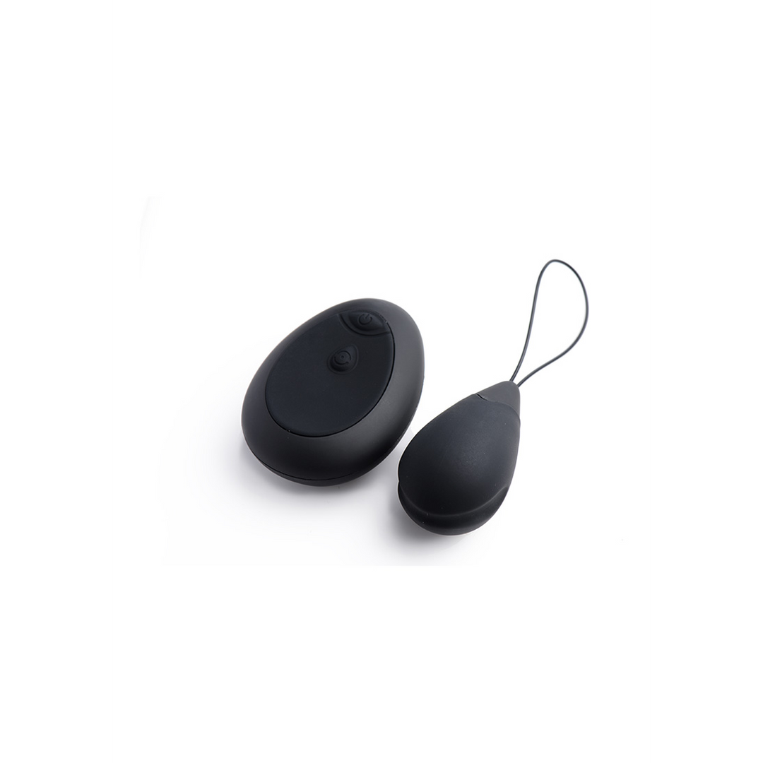 Vibro-Ei Silikon mit 10 Geschwindigkeiten Schwarz 6,2 cm