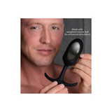 Analplug Premium Silikon mit Gewicht Schwarz