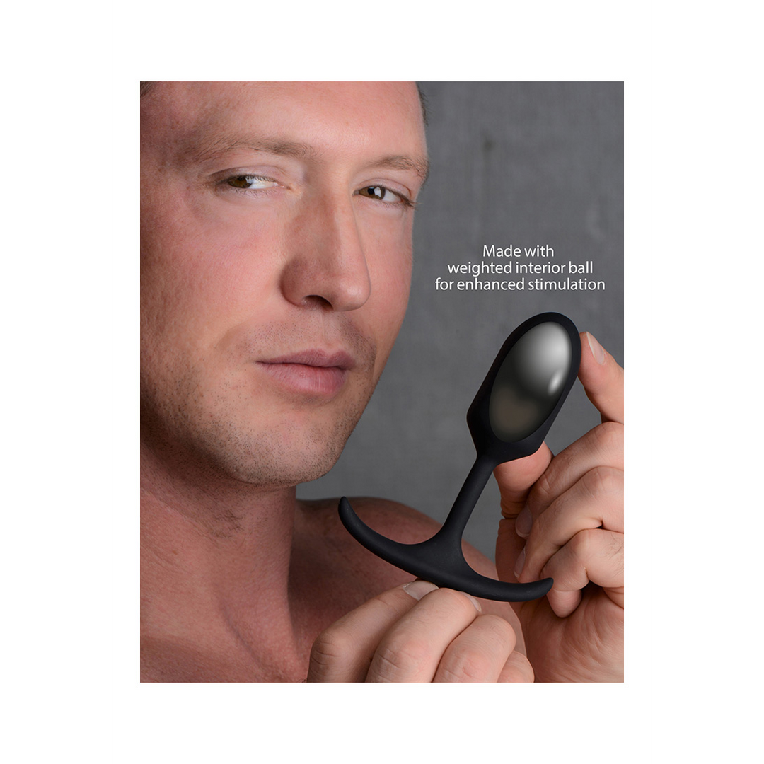 Analplug Premium Silikon mit Gewicht Schwarz
