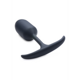 Analplug Premium Silikon mit Gewicht Schwarz