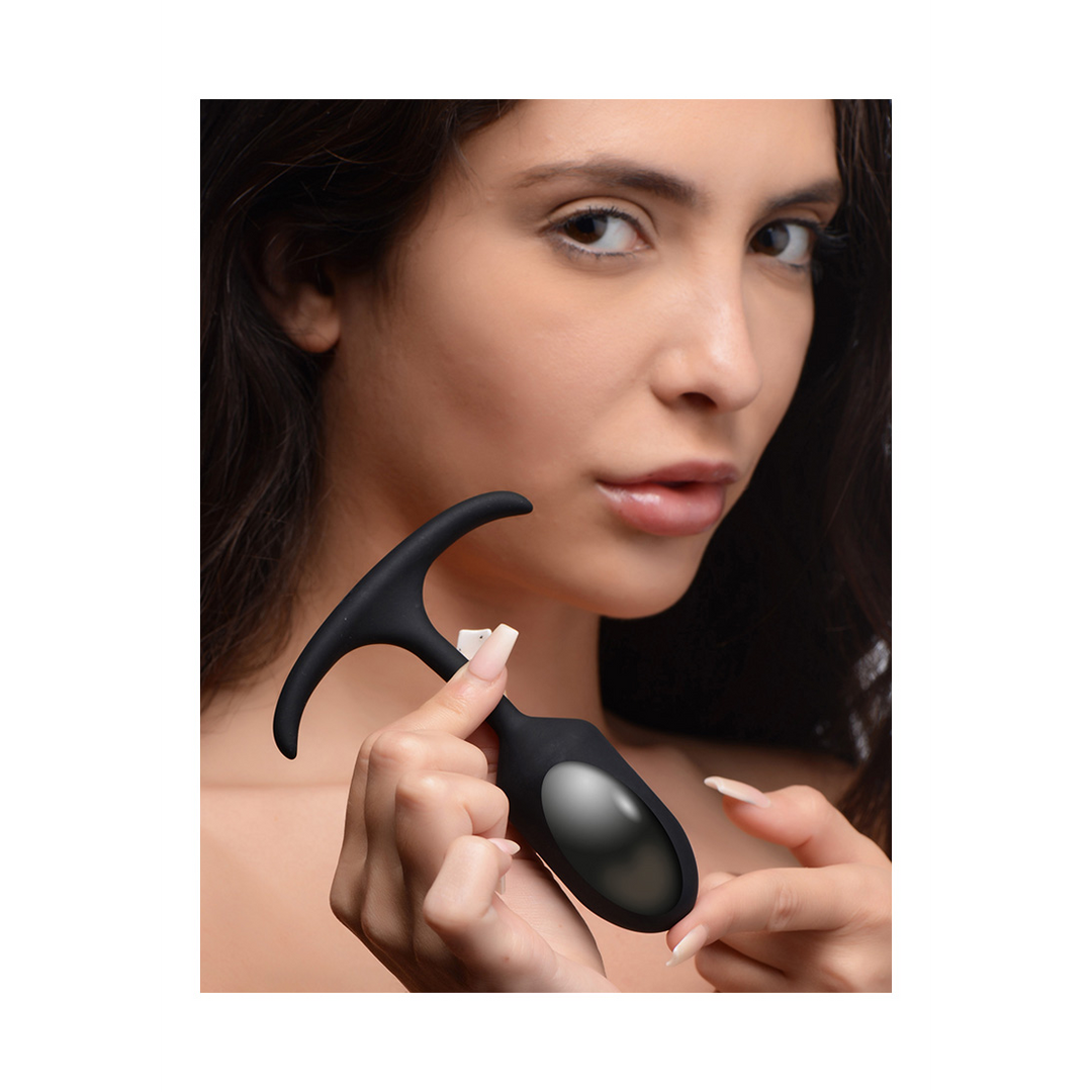Analplug Premium Silikon mit Gewicht Schwarz