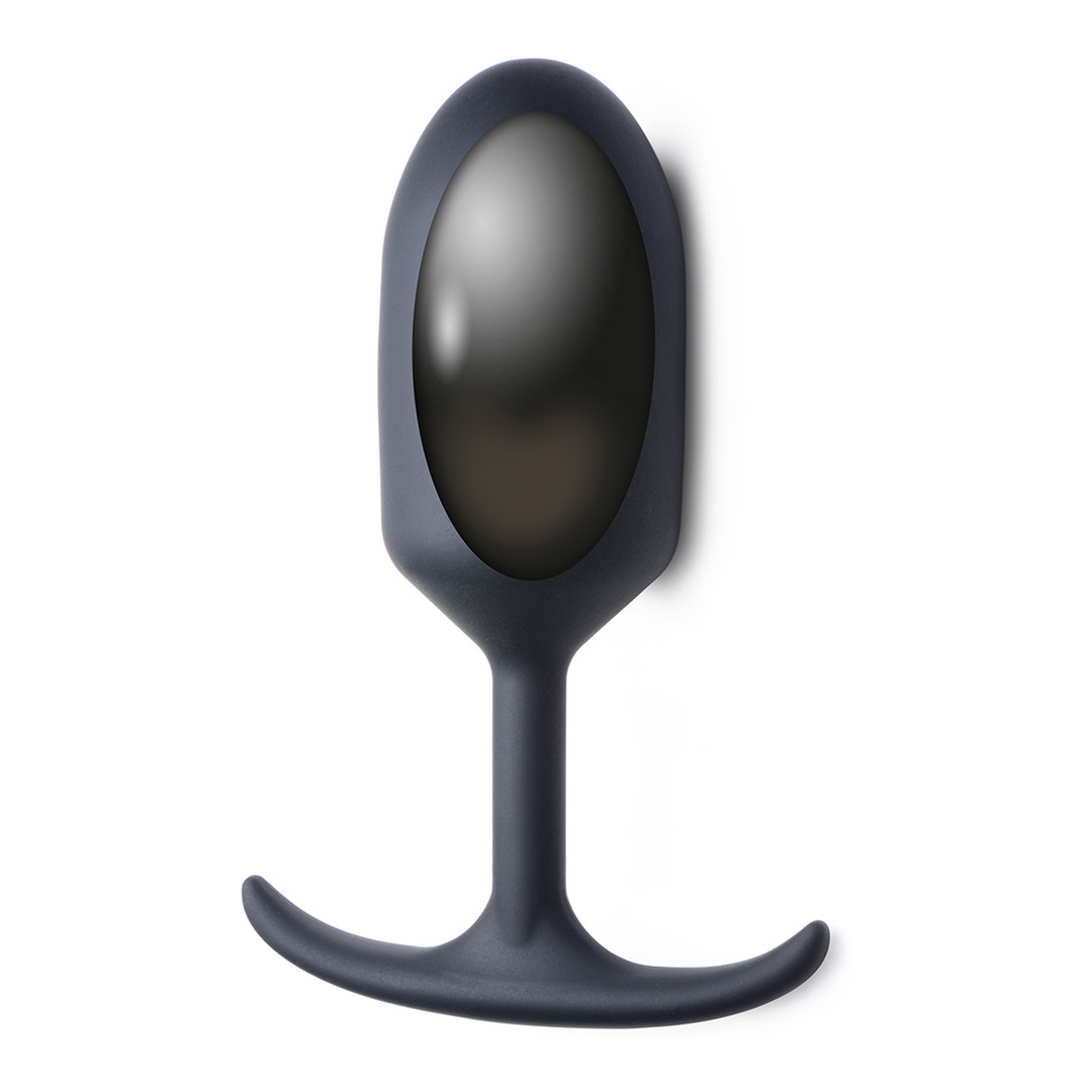 Analplug Premium Silikon mit Gewicht Schwarz