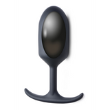 Analplug Premium Silikon mit Gewicht Schwarz