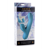 Rabbit-Vibrator Silikon pulsierend Grün 10,9 x Ø 3,5 cm