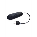 Bullet-Vibrator pulsierend Silikon mit Akku Schwarz 26 x Ø 3 cm