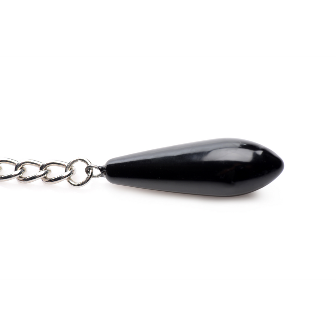 Nippelklemmen Titty Taunter mit gewichteter Perle Silber