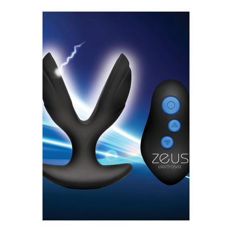 Analplug Elektro-Spread vibrierend mit E-Stim Silikon Schwarz 8,3 x Ø 5,8 cm