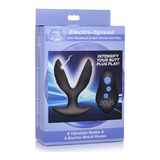 Analplug Elektro-Spread vibrierend mit E-Stim Silikon Schwarz 8,3 x Ø 5,8 cm