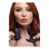 Analplug Elektro-Spread vibrierend mit E-Stim Silikon Schwarz 8,3 x Ø 5,8 cm