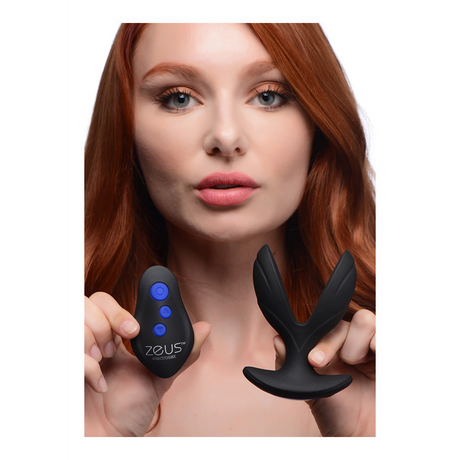 Analplug Elektro-Spread vibrierend mit E-Stim Silikon Schwarz 8,3 x Ø 5,8 cm