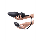 Analplug Ass-Pand aufblasbar Silikon Schwarz 12,7 x Ø 5,3 cm