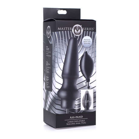 Analplug Ass-Pand aufblasbar Silikon Schwarz 12,7 x Ø 5,3 cm
