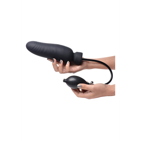 Dildo Dick-Spand aufblasbar Silikon Schwarz 16,2 x Ø 4,5 cm