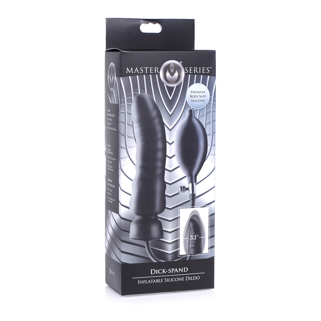 Dildo Dick-Spand aufblasbar Silikon Schwarz 16,2 x Ø 4,5 cm