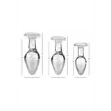 Analplug Glas nachtleuchtend Durchsichtig