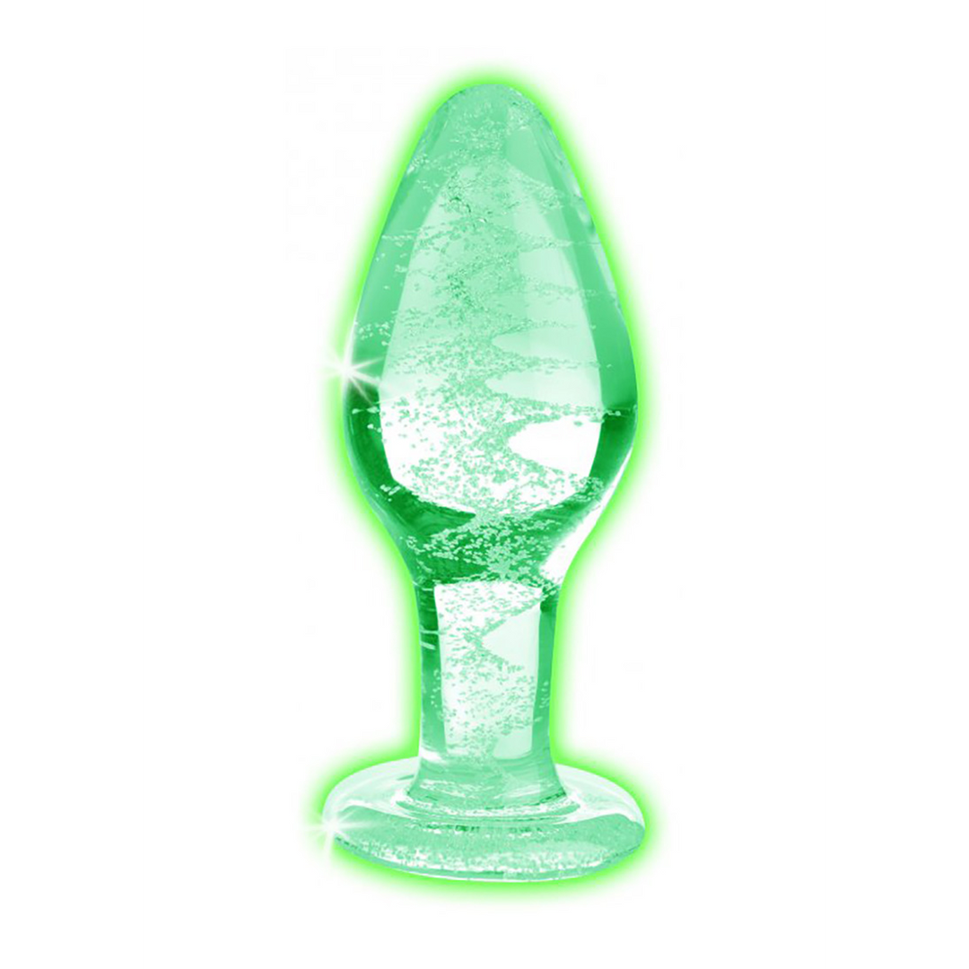 Analplug Glas nachtleuchtend Durchsichtig
