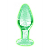 Analplug Glas nachtleuchtend Durchsichtig