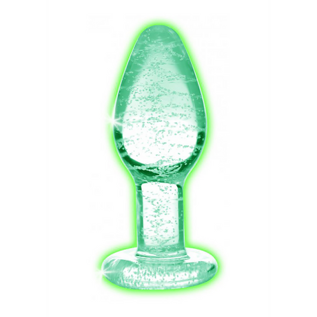 Analplug Glas nachtleuchtend Durchsichtig