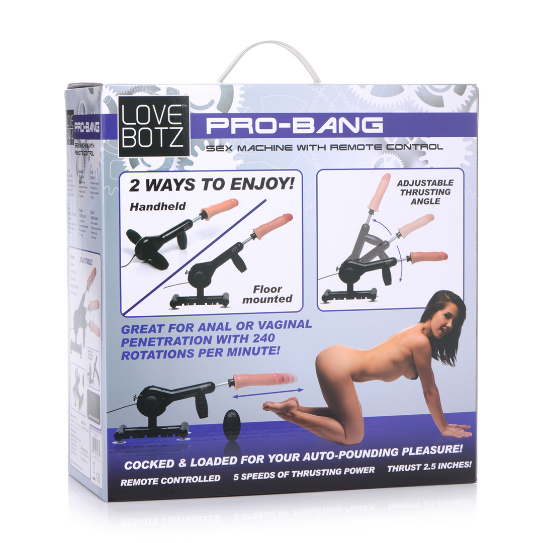 Sexmaschine Pro-Bang mit Fernbedienung Schwarz 45,7 cm