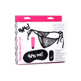 Bullet-Vibrator Power Panty mit Spitzenslip und Augenbinde Pink 7,6 cm