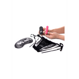 Bullet-Vibrator Power Panty mit Spitzenslip und Augenbinde Pink 7,6 cm