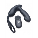 Prostata-Massager mit Harness und 7 Geschwindigkeiten Schwarz 9,4 cm