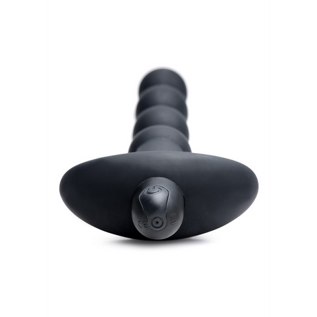 Analkette vibrierend Silikon mit Fernbedienung Schwarz 16,5 cm