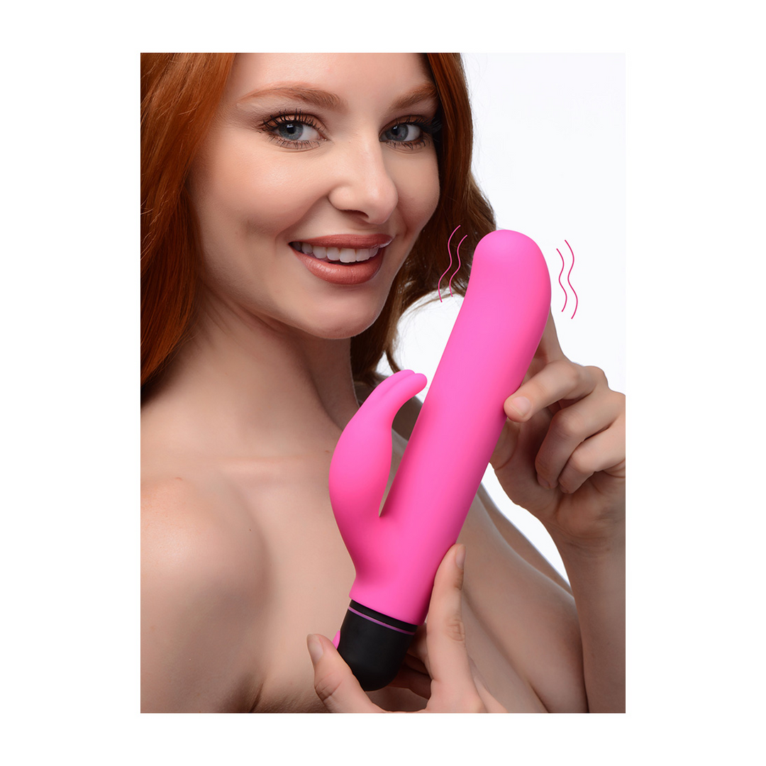 Bullet-Vibrator XL mit Rabbit-Silikonhülle Pink 14,7 cm