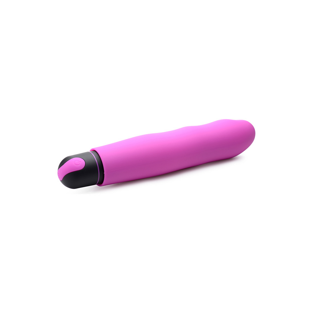 Bullet-Vibrator XL mit gewellter Silikonhülle Violett 20,8 cm