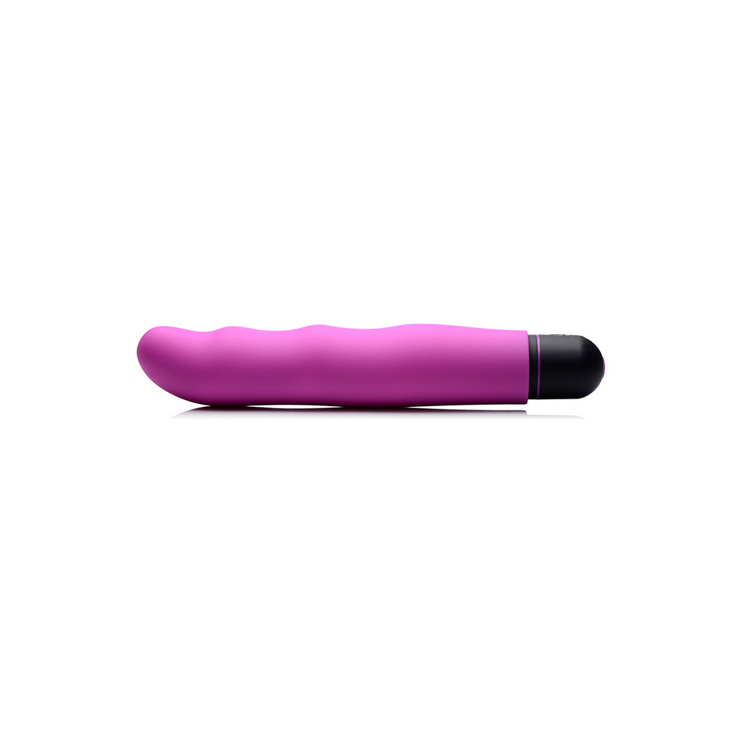 Bullet-Vibrator XL mit gewellter Silikonhülle Violett 20,8 cm