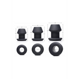 Anal-Dehnungsset Gape-Grommets hohl Schwarz