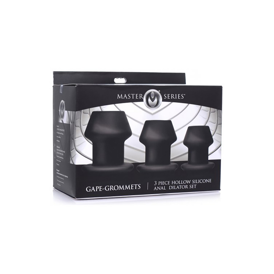 Anal-Dehnungsset Gape-Grommets hohl Schwarz