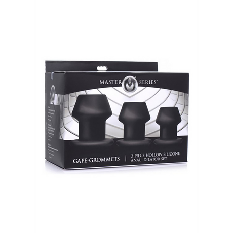Anal-Dehnungsset Gape-Grommets hohl Schwarz