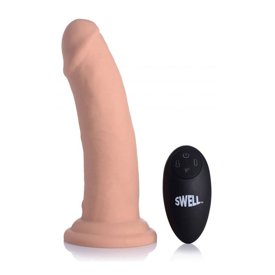 Realistischer Vibrator Swell aufblasbar Silikon Hautfarbe 15,8 cm