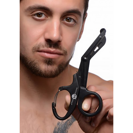 Bondage-Schere Snip mit Clip Schwarz 19 cm