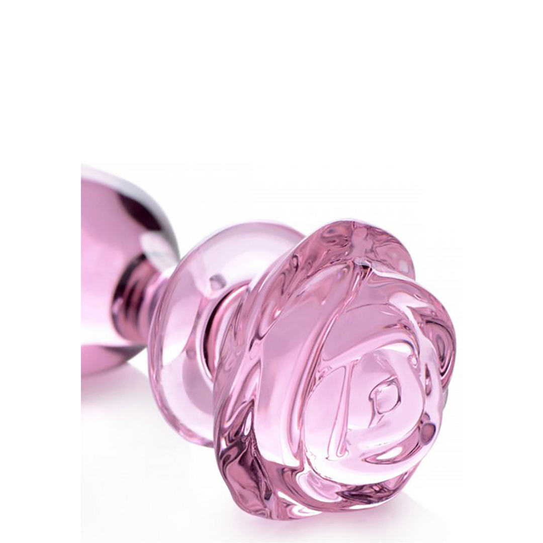 Analplug Rose Glas Pink
