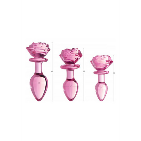 Analplug Rose Glas Pink