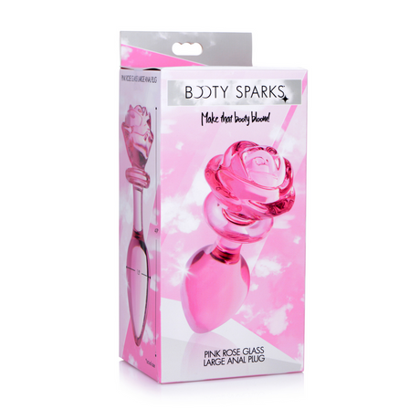 Analplug Rose Glas Pink