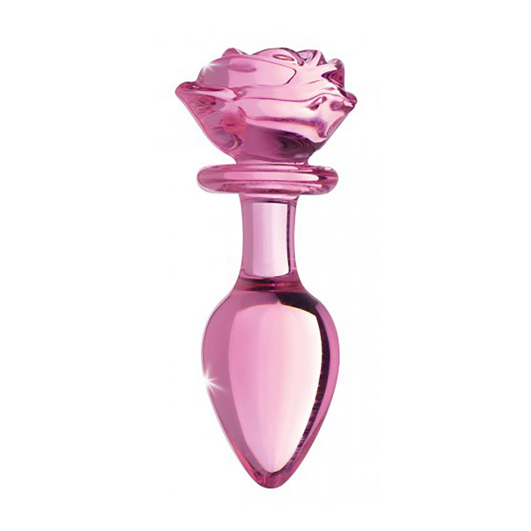 Analplug Rose Glas Pink