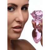 Analplug Rose Glas Pink