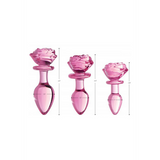 Analplug Rose Glas Pink