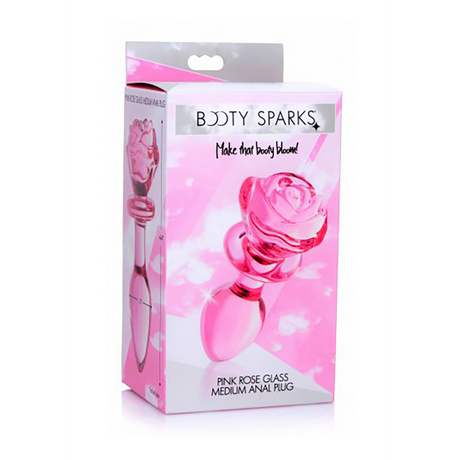 Analplug Rose Glas Pink