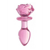 Analplug Rose Glas Pink