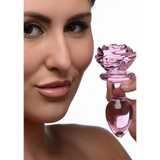 Analplug Rose Glas Pink