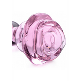 Analplug Rose Glas Pink
