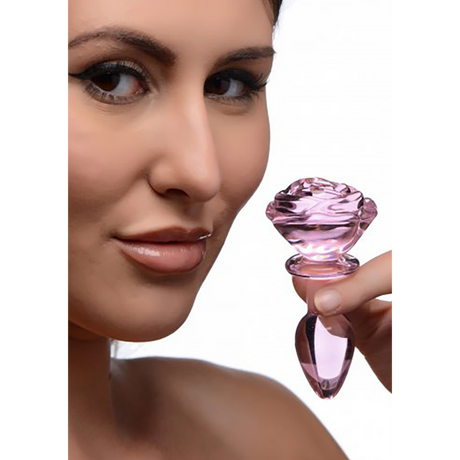 Analplug Rose Glas Pink