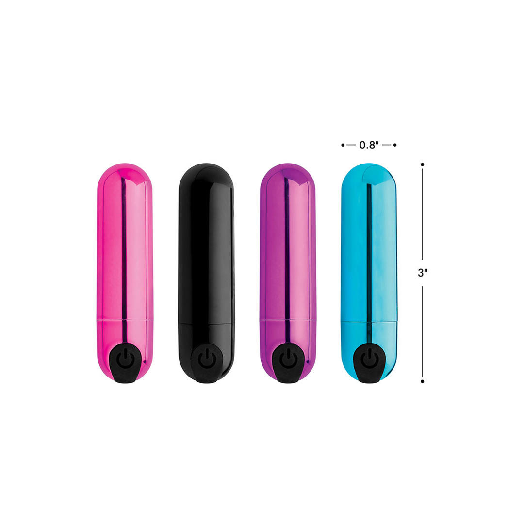 Vibrator Metallkugel mit 10 Geschwindigkeiten Schwarz 7,6 x Ø 2 cm