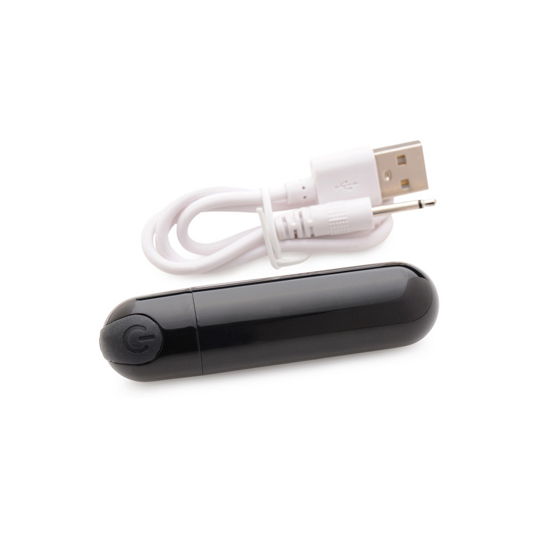 Vibrator Metallkugel mit 10 Geschwindigkeiten Schwarz 7,6 x Ø 2 cm
