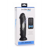 Dildo vibrierend mit E-Stim und Fernbedienung Silikon Schwarz 15,2 cm