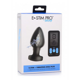 Analvibrator E-Stim Pro Silikon mit Fernbedienung Schwarz 8,1 cm